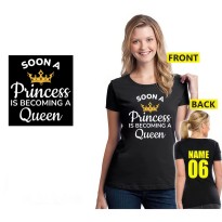 Soon A Princess Is Becoming A Queen Bridal Shower Soon-to-Be Mrs. Unisex Adult T-shirt
