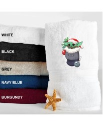 A Cute Baby Christmas Embroidered Terry Towel 500 GSM