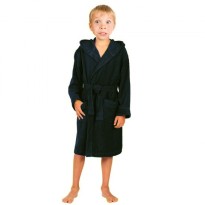 Children Black Hooded Robe