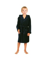 Children Black Hooded Robe
