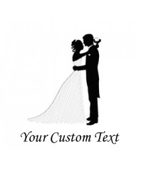 Bride & groom logo Embroidery Bathrobe WHITE