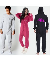 His & Her 2 onesies with custom Personalised text 