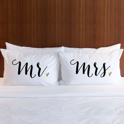 Home Wedding Personalised Pillowcases Personalised MR & MRS ...