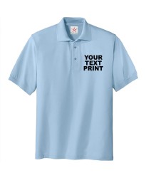Personalised Front Left Chest Custom TEXT Polo Shirts Work Wear Customised Polo T-Shirts