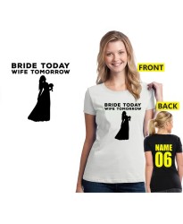 Bride Today Wife Tomorrow Girls' Night Out Hen's Party Unisex Adult T-shirt