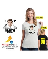 Bride To Be Future Mrs Smith Custom Text Image Unisex Adult T-Shirt