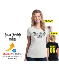 Personalised Hen Party Team Bride Bridal Party Unisex Adult T-Shirt