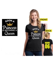 Soon A Princess Is Becoming A Queen Bridal Shower Soon-to-Be Mrs. Unisex Adult T-shirt