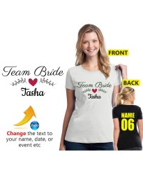 Personalised Team Custom Text Bridal Shower Unisex Adult T-Shirt