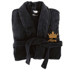 A King Custom Name Embroidery on TERRY bathrobe