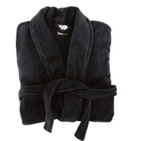 Cotton Terry Black Robe