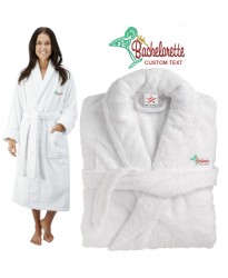 Deluxe Terry cotton with Bachelorette Cocktail CUSTOM TEXT Embroidery bathrobe