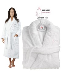 Deluxe Terry cotton with brides against breast cancer CUSTOM TEXT Embroidery bathrobe
