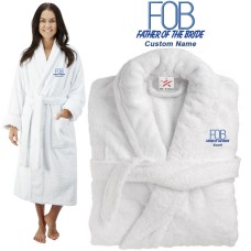 Deluxe Terry cotton with Father of the bride FOB CUSTOM TEXT Embroidery bathrobe