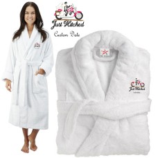 Deluxe Terry cotton with just hitched CUSTOM TEXT Embroidery bathrobe