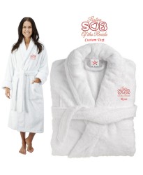 Deluxe Terry cotton with sister of the bride CUSTOM TEXT Embroidery bathrobe