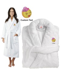 Deluxe Terry cotton with tweety CUSTOM TEXT Embroidery bathrobe