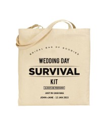 Bridal Survival Kit Tote Bag with your custom text