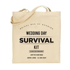 Bridal Survival Kit Tote Bag with your custom text