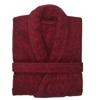 Cotton Terry Burgundy Marron Robe