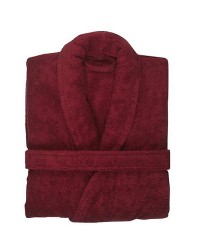 Cotton Terry Burgundy Marron Robe