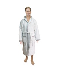 Protector of the Galaxy Pipping Hooded Custom NAME TEXT FRONT Embroidery TERRY Towel Bathrobe