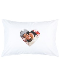 Personalised IMAGE in HEART custom printed pillowcase covers