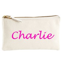 Personalised CUSTOM NAME on cotton purse bag