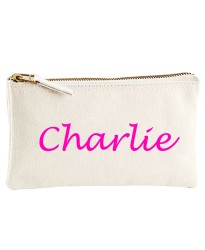 Personalised CUSTOM NAME on cotton purse bag