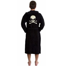 Skull and Bones bathrobe with back skull embroidery