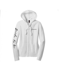 Bridal Wedding Zip up Hoodie with customised Text 