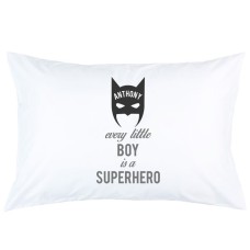 Personalised Batman every little boy is a super hero printed pillowcase covers