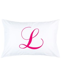 Personalized Big Curly Letter printed pillowcase covers