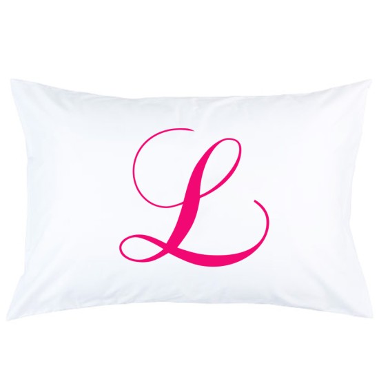 Personalized Big Curly Letter printed pillowcase covers