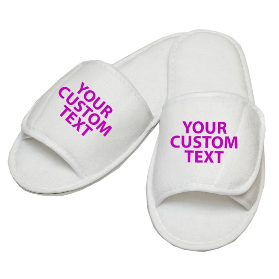 Personalised Basic text embroidery on slippers 