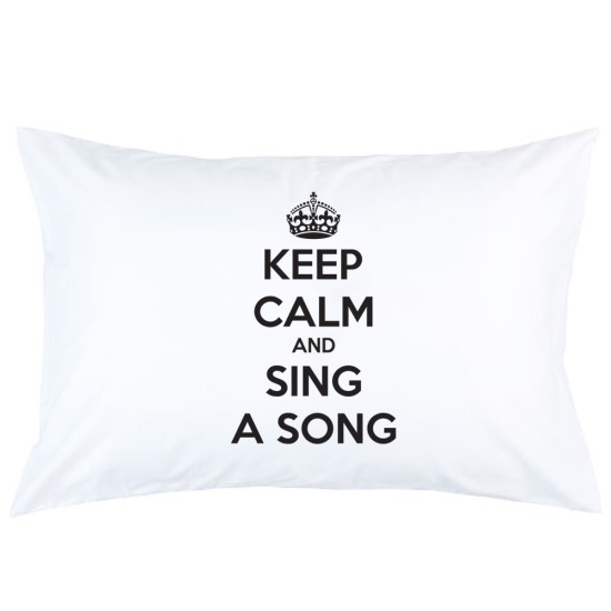 Personalized keep calm and sing a song printed pillowcase covers