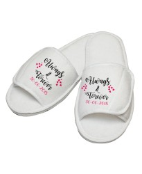 Personalised embroidery ALWAYS & FOREVER slipper