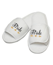 Personalised embroidery Bride Arrow Design slipper
