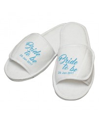 Personalised embroidery Bride to be custom text slipper