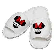 Personalised embroidery MINNIE slipper