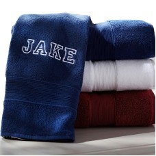 A Personalised Towels VARSITY font custom name text Embroidery 