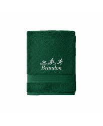 Personalised Embroidered Triathlon Design Towel – Customised Name – Swim, Bike & Run Enthusiasts Sports Towel Gift for Triathletes