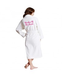 Personalised Terry Bathrobe with BACK Text Embroidery