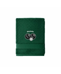 Personalised Lawn Bowls Design Embroidered Towel – Custom Name or Text Beneath Design – Gift for Bowlers – Soft Cotton Sports Towel