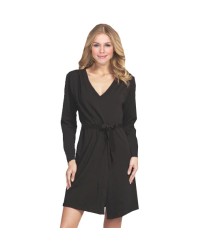 Black Jersey lightweight kimono robe