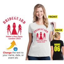 Hen party Brideguard & Bridesmaid T shirt  