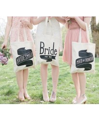 3 optional brides made tote bags