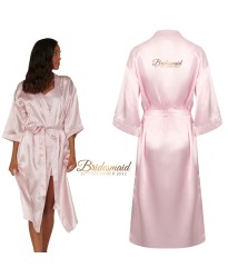 Custom Satin Gown with Personalised Text print