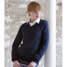 Personalised Ladies Acrylic V Neck Sweater H761 Henbury