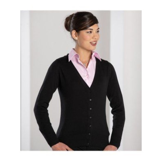 Personalised Ladies V Neck Cardigan 715F Russell